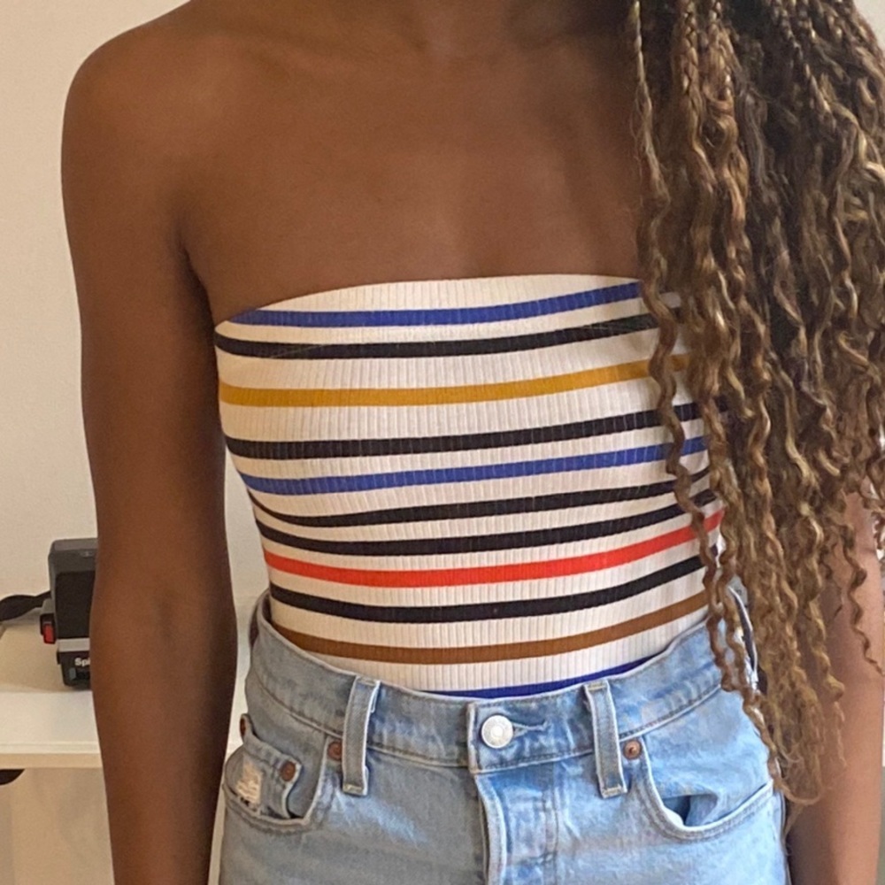 MJ Retro Striped Bodysuit